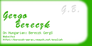 gergo bereczk business card
